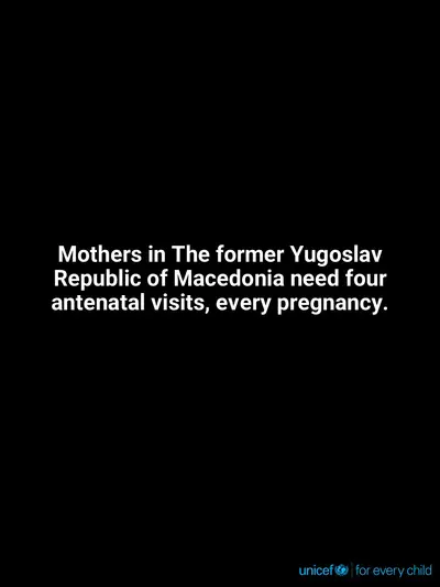 Antenatal care tile for North Macedonia, Text only · English