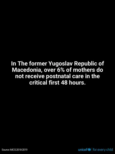 Postnatal care tile for North Macedonia, Text only · English