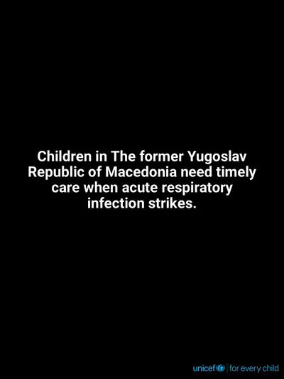 Childhood pneumonia tile for North Macedonia, Text only · English