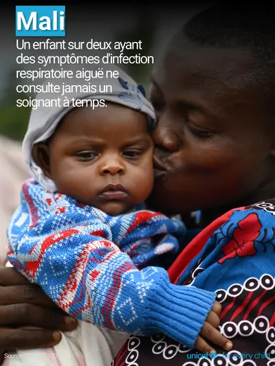 Childhood pneumonia tile for Mali, Photo · French
