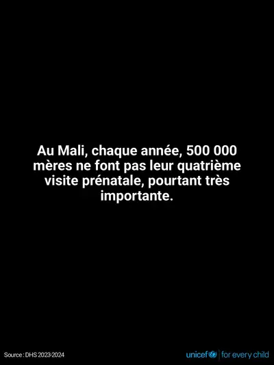 Antenatal care tile for Mali, Text only · French