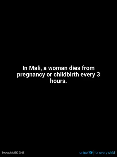 Maternal mortality tile for Mali, Text only · English