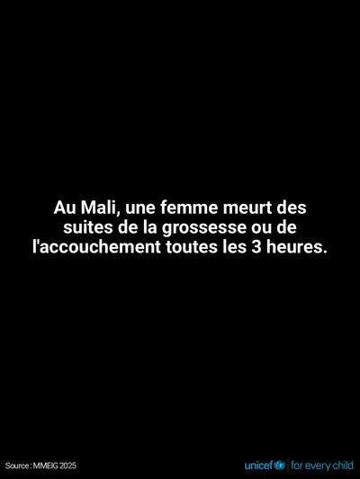 Maternal mortality tile for Mali, Text only · French