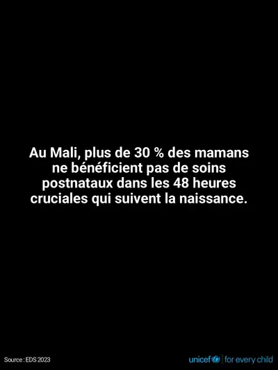 Postnatal care tile for Mali, Text only · French