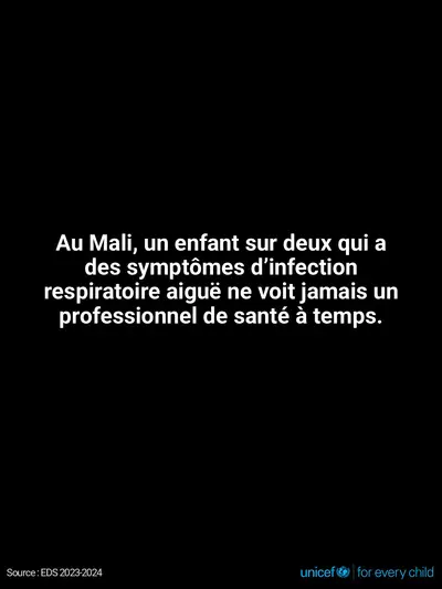 Childhood pneumonia tile for Mali, Text only · French