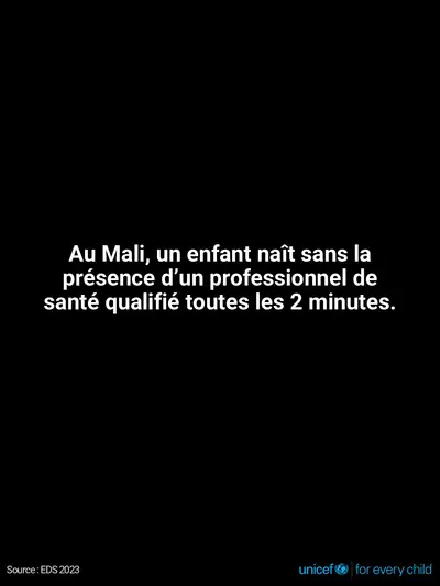 Skilled birth attendance tile for Mali, Text only · French