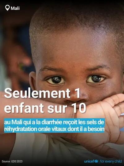 Oral rehydration salts tile for Mali, Bold number · French