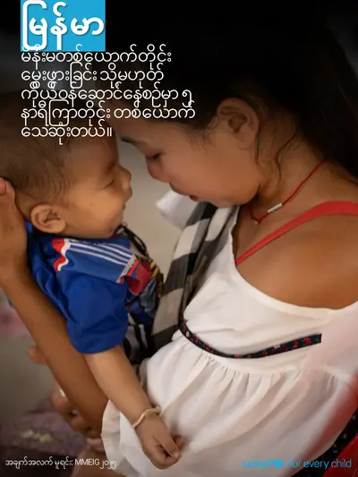Maternal mortality tile for Myanmar, Photo · Burmese
