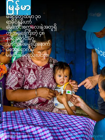 Postnatal care tile for Myanmar, Photo · Burmese