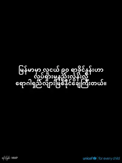 Adolescent physical activity tile for Myanmar, Text only · Burmese