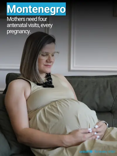 Antenatal care tile for Montenegro, Photo · English