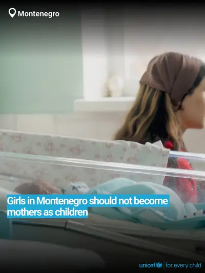 Adolescent motherhood tile for Montenegro, Bold number · English