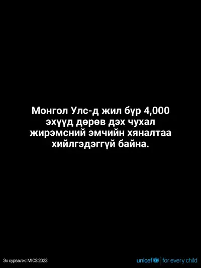 Antenatal care tile for Mongolia, Text only · Mongolian