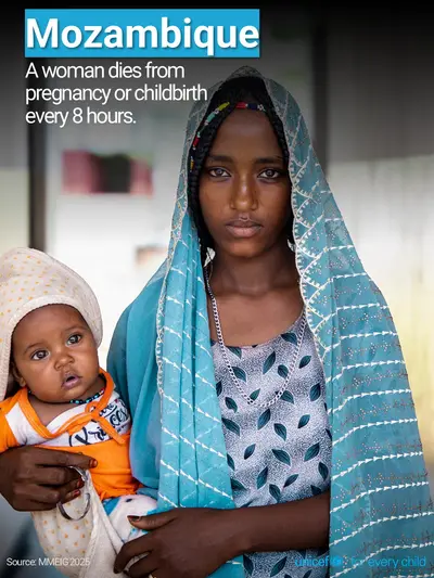 Maternal mortality tile for Mozambique, Photo · English