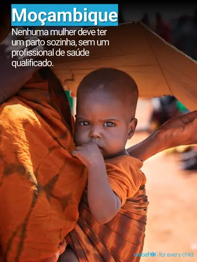 Skilled birth attendance tile for Mozambique, Photo · Portuguese