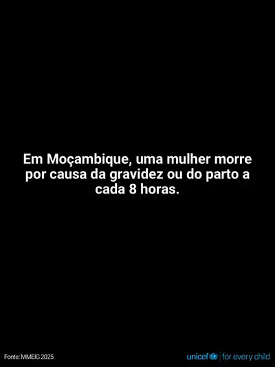 Maternal mortality tile for Mozambique, Text only · Portuguese