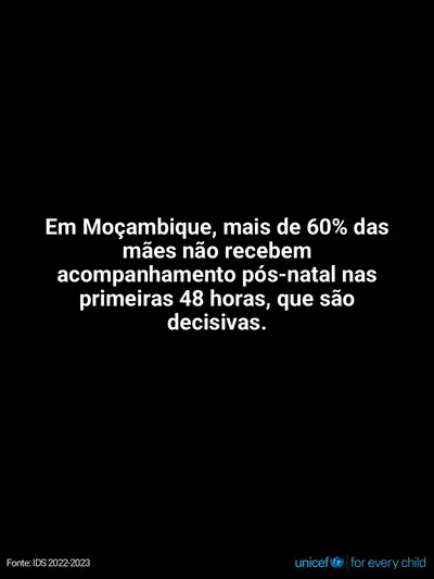 Postnatal care tile for Mozambique, Text only · Portuguese