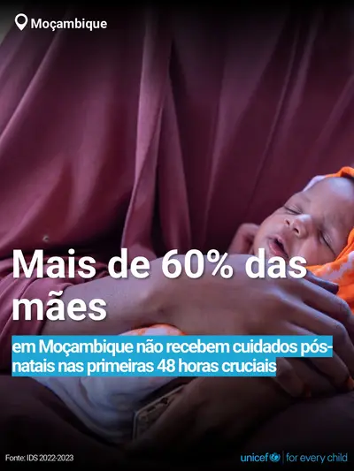Postnatal care tile for Mozambique, Bold number · Portuguese