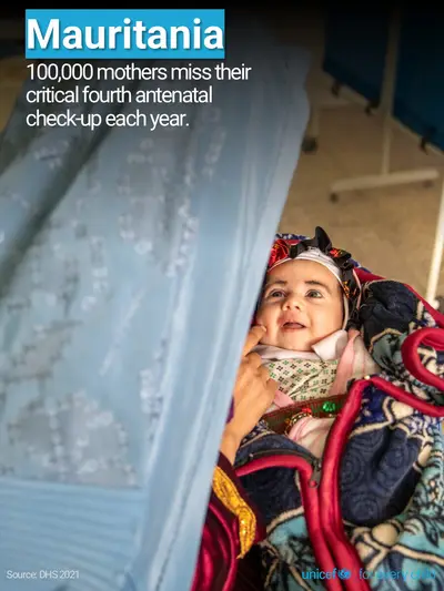 Antenatal care tile for Mauritania, Photo · English