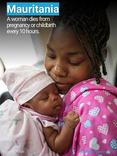Maternal mortality tile for Mauritania, Photo · English
