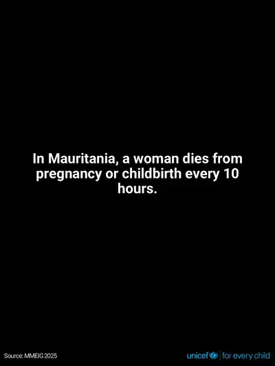 Maternal mortality tile for Mauritania, Text only · English