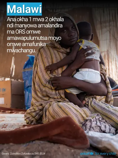 Oral rehydration salts tile for Malawi, Photo · Chichewa