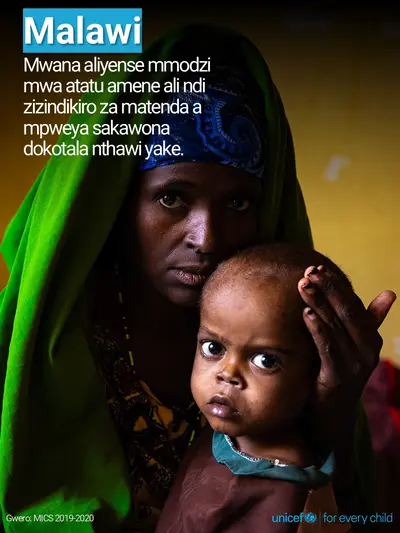 Childhood pneumonia tile for Malawi, Photo · Chichewa