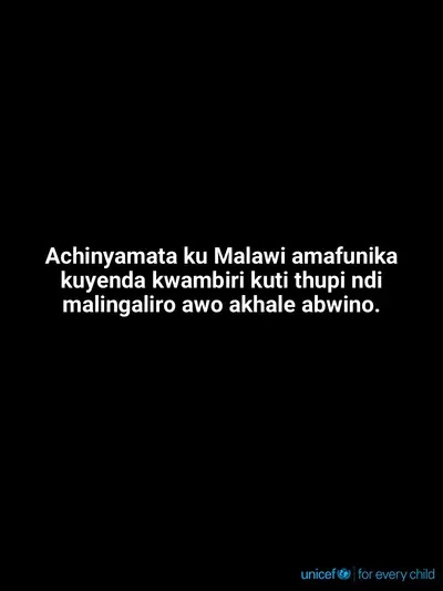 Adolescent physical activity tile for Malawi, Text only · Chichewa