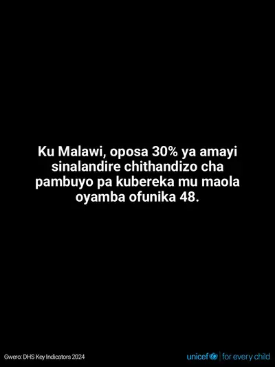 Postnatal care tile for Malawi, Text only · Chichewa