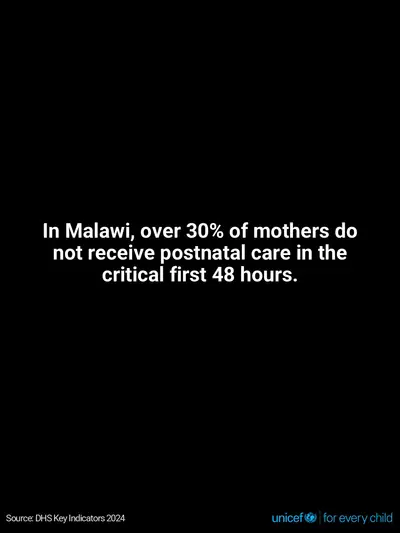 Postnatal care tile for Malawi, Text only · English