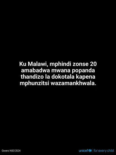 Skilled birth attendance tile for Malawi, Text only · Chichewa