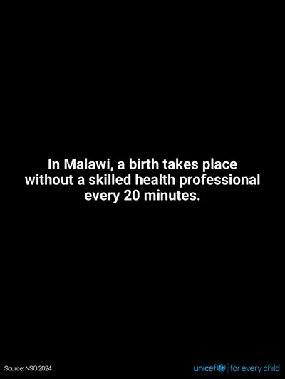 Skilled birth attendance tile for Malawi, Text only · English