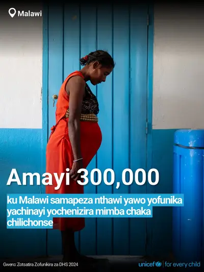 Antenatal care tile for Malawi, Bold number · Chichewa