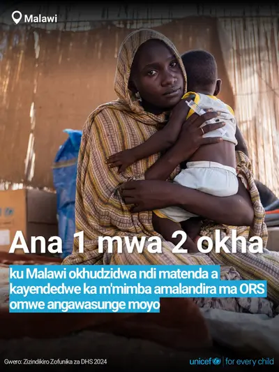 Oral rehydration salts tile for Malawi, Bold number · Chichewa