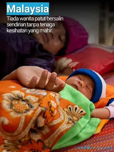 Skilled birth attendance tile for Malaysia, Photo · Malay