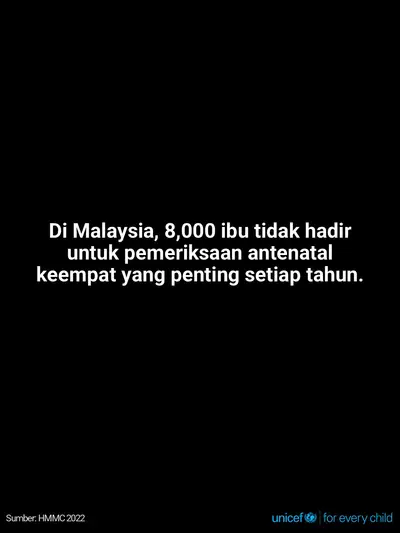 Antenatal care tile for Malaysia, Text only · Malay