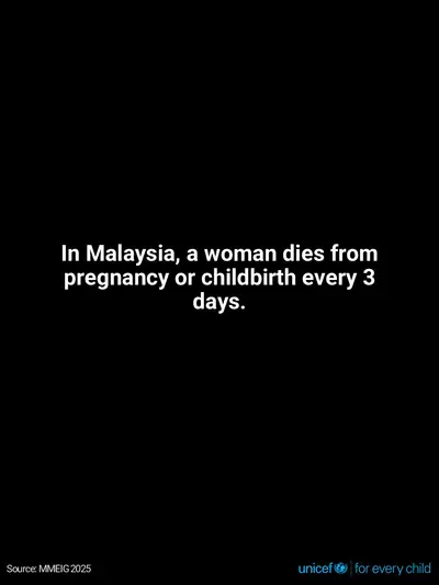 Maternal mortality tile for Malaysia, Text only · English
