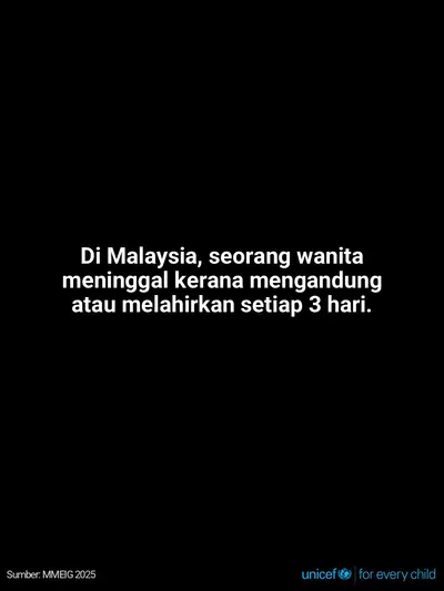 Maternal mortality tile for Malaysia, Text only · Malay
