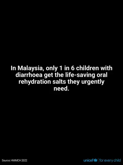 Oral rehydration salts tile for Malaysia, Text only · English