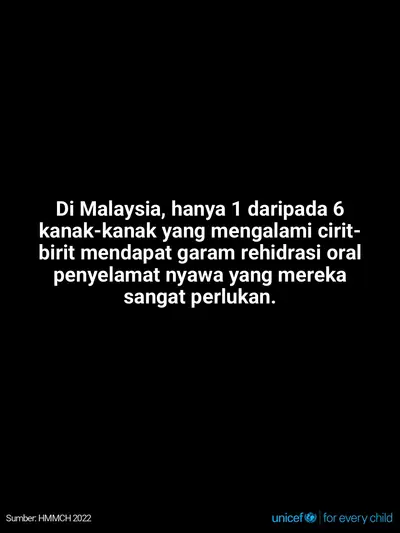 Oral rehydration salts tile for Malaysia, Text only · Malay