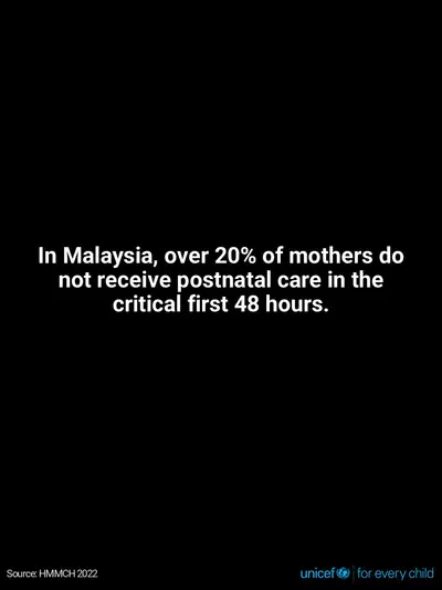 Postnatal care tile for Malaysia, Text only · English