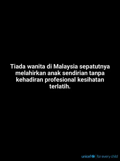Skilled birth attendance tile for Malaysia, Text only · Malay