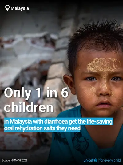 Oral rehydration salts tile for Malaysia, Bold number · English