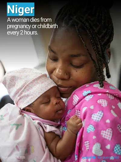 Maternal mortality tile for Niger, Photo · English