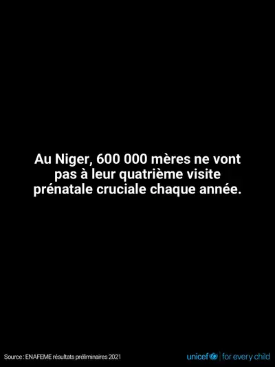 Antenatal care tile for Niger, Text only · French