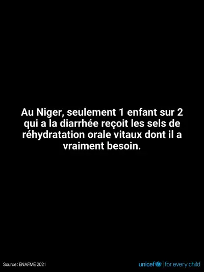 Oral rehydration salts tile for Niger, Text only · French