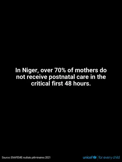 Postnatal care tile for Niger, Text only · English