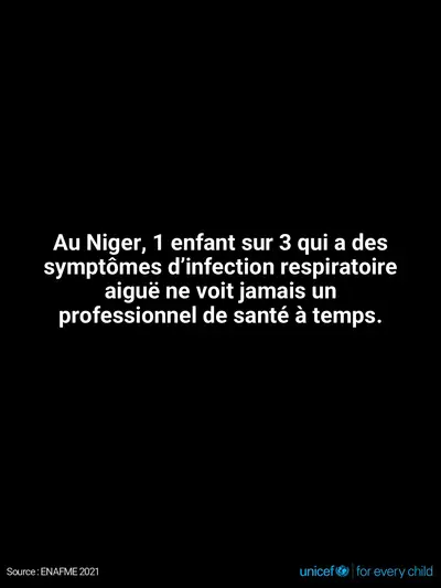 Childhood pneumonia tile for Niger, Text only · French