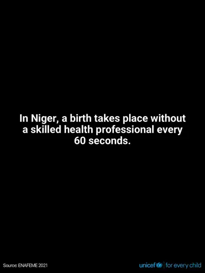 Skilled birth attendance tile for Niger, Text only · English