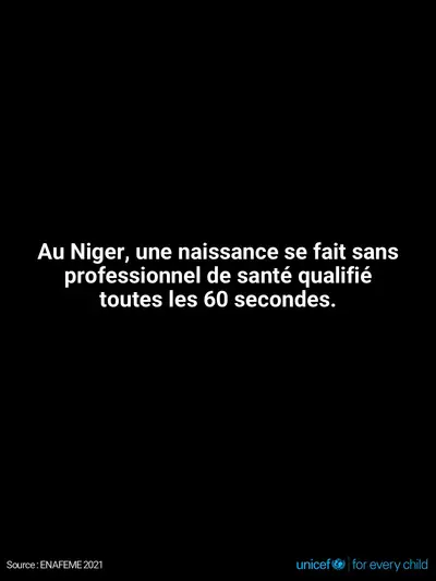 Skilled birth attendance tile for Niger, Text only · French